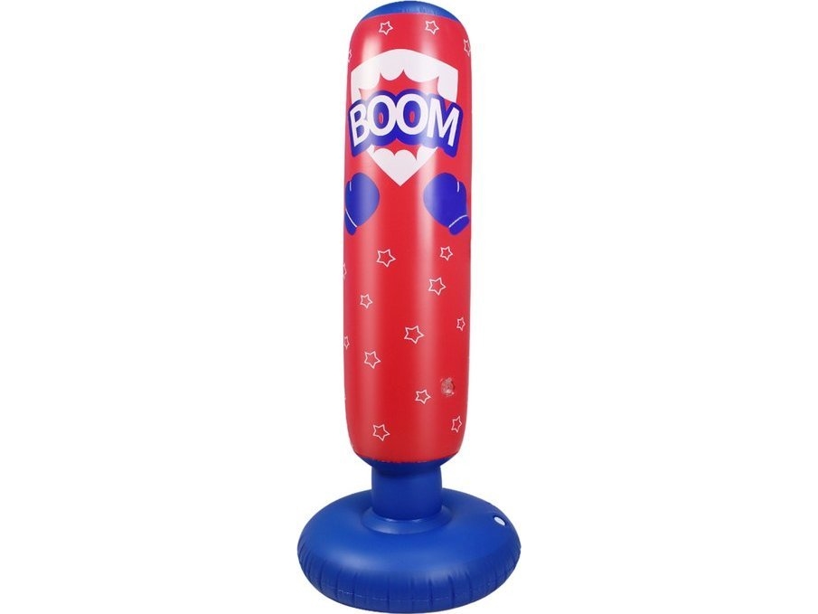 LeanToys Uppblåsbar Boxningsväska Röd/Blå 125CM | Utomhusleksaker - Spela i trädgården - Fotbollsmål | GameStuff
