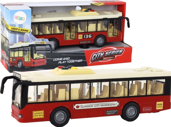 Lean Toys Stadtbus Mit Geräuschen Und Licht 1:16