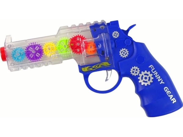 LeanToys Pistol färgade ljus ljud blå | Leksaker - Rollek - Blaster och leksaksvapen | GameStuff