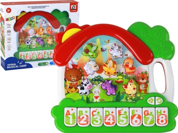 Lean Toys Vaikiškas Pianinas Su Gyvūnais Ir Anglų Kalbos Mokymosi Funkcija