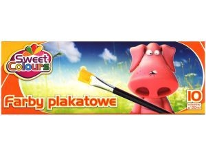 Poster paints 10 farver 20 ml Sweet Colours OTOCKI