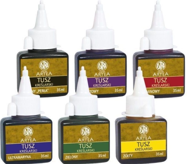 Astra piirustusmuste 35ml musta helmiäinen (8kpl) ASTRA - 242748