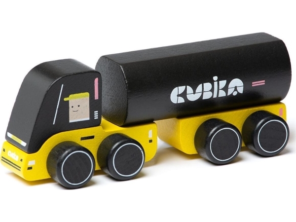 Cubika Tankvogn i træ Gul 18m+ Cubika
