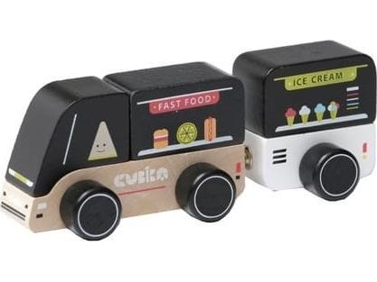 Cubika Food truck i trä | Leksaker - Bilar och andra fordon - Träfordon | GameStuff
