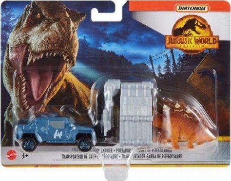 Mattel Pojazd Matchbox Jurassic World Transporter Dinozaur?W Stegosaurus Claw Carrier