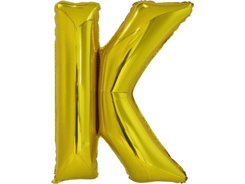 AMSCAN Folieballong bokstav K stor guld metallic 33 | Skola & Hobby - Festdekorera - Ballonger | GameStuff