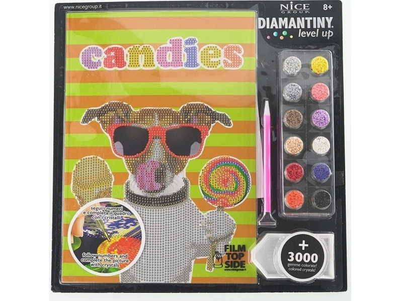 Russell Selvklæbende Pailletmosaik Pies Candies 32X32 B/C Russell