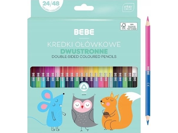 bebe farveblyanter i dobbeltspids holdbare Olo 48 farver