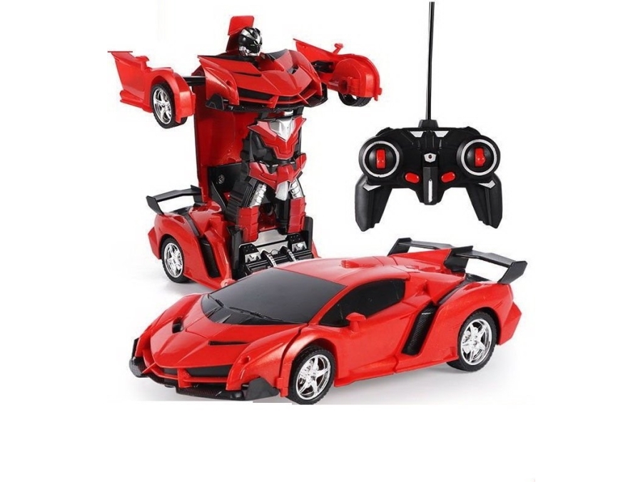 Auto Robotas transformeris 2in1 Lean Toys, raudonas