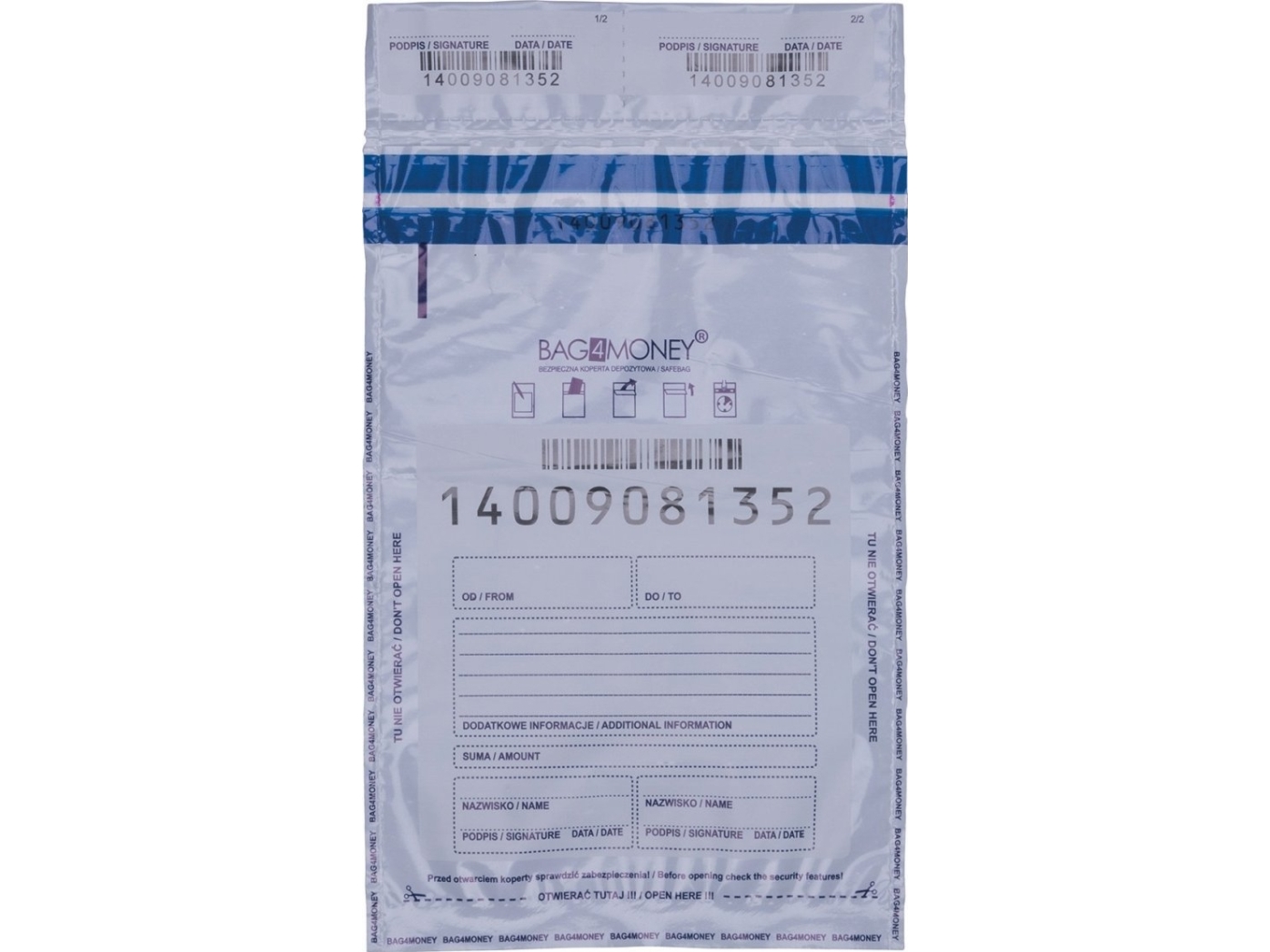 Sikker konvolut OFFICE PRODUCTS B5 190x260 mm, 50 stk. hvid