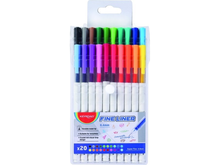 Thin-Colored Pen 0.4Mm 20 Colors