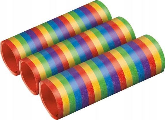 AMSCAN metalliske serpentiner Bright Rainbow 7mm x 4m (3 stk.)