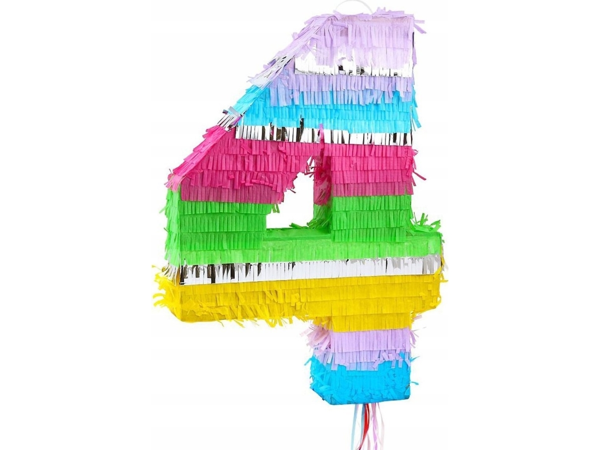 GoDan piñata nummer 4 pastell 50x35x7,5cm | N - A | GameStuff
