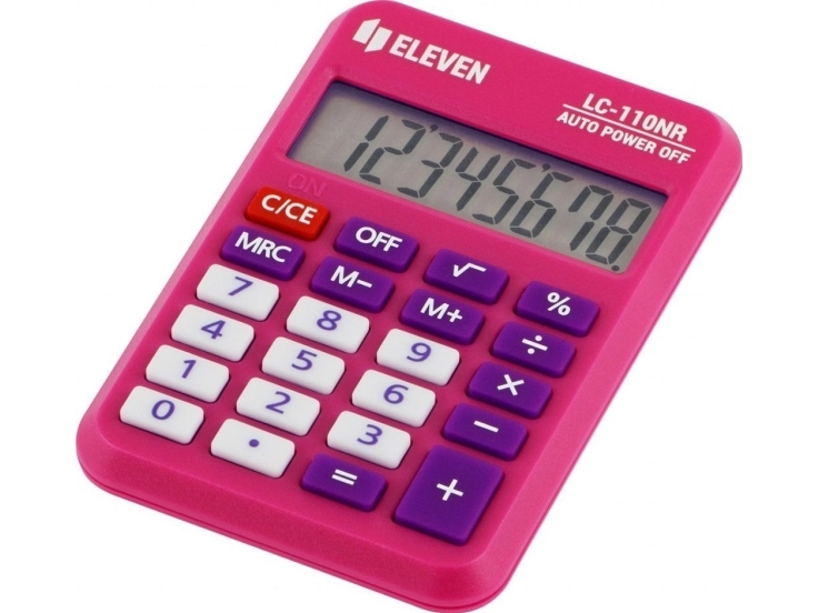 Eleven miniräknare LC110NR-PK rosa | Kalkylator | GameStuff