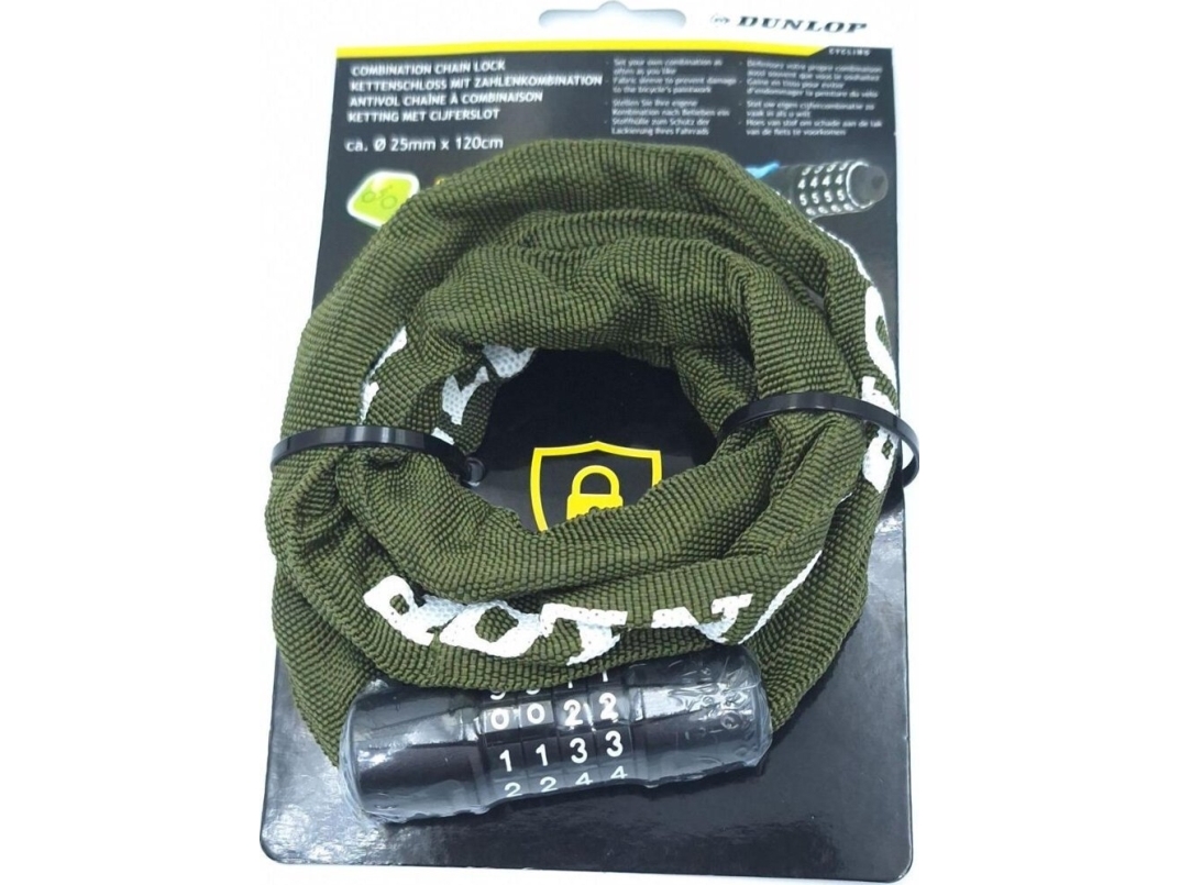 DUNLOP CYKELSORTIMENT 120CM LÅNG - KHAKY | Cykling - Cykelutrustning - Lås för cyklar | GameStuff