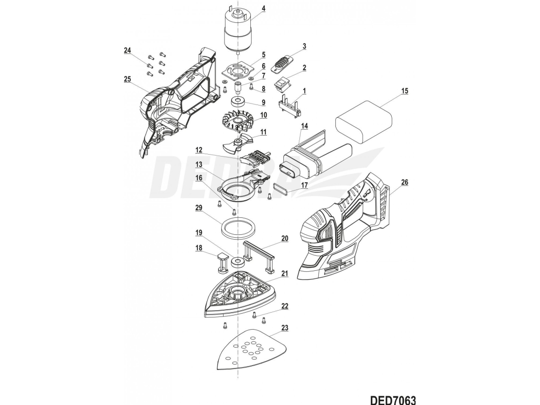 Dedra Rs555pm 18V Dc-Motor