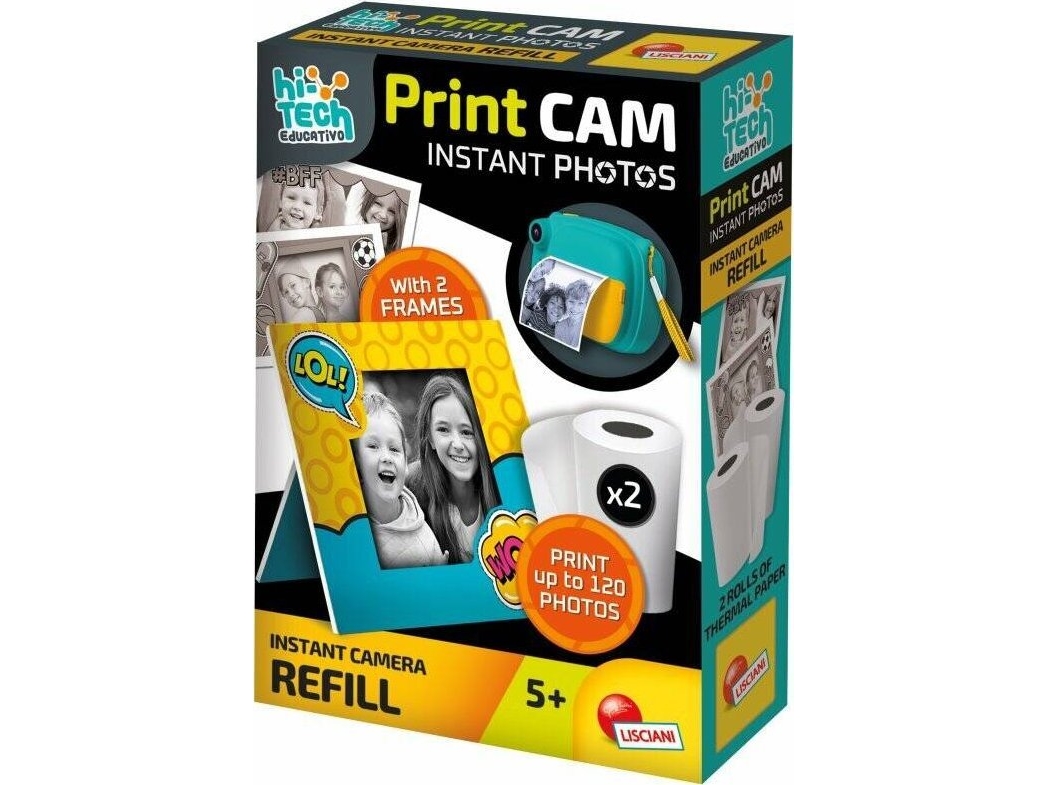 Print Cam Sofortbilder Hi-Tech Foto-Rollen 2Pcs Lisciani 101818