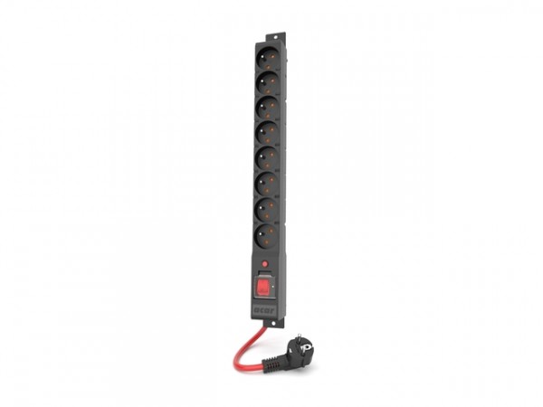 Acar R8 Steckdosenleiste 10M 8X 230V De Schwarz 16A