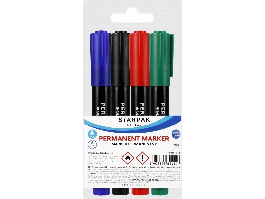 Starpak Marker Perman Okr 4Kol Stk Etui 1/30