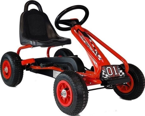 LeanToys pedal-gokart G201 rød