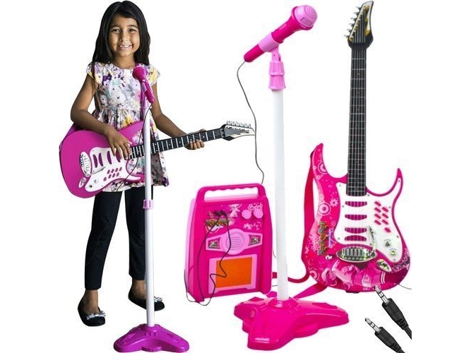 Kruzzel Guitar + Mikrofon + Forstærker Rose 22407