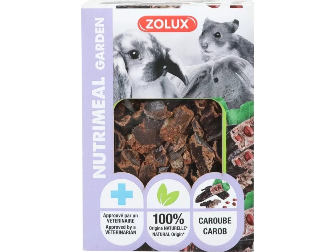 Zolux NUTRIMEAL3 GARDEN karob-godbidder til gnavere 60 g