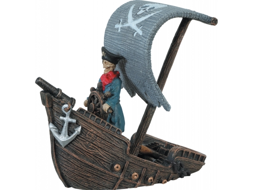 Zolux udsmykning til akvarium piratskib 17 cm