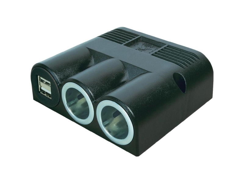 ProCar 67324501 Cigarettænder-fordeler-type Antal cigarettændingskoblinger 2 x Interfaces: USB 2 x Tilladt belastning strøm maks. 16 A