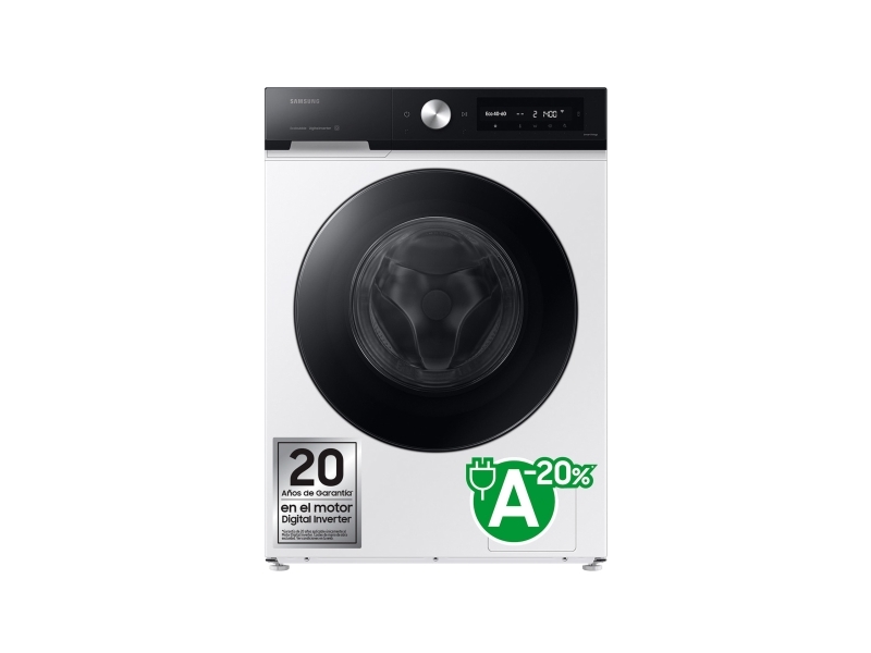 Samsung WW11DB7B94GE, Edestä täytettävä, 11 kg, B, 72 dB, 1400 RPM, A