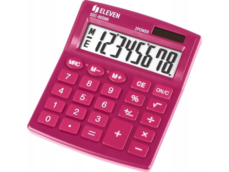Eleven Eleven Taschenrechner Sdc805nrpkee 8-Stellige Anzeige Rosa
