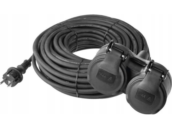 Emos forlængerledning Emos P0603 2 stik 20m 3×1,5mm gummi