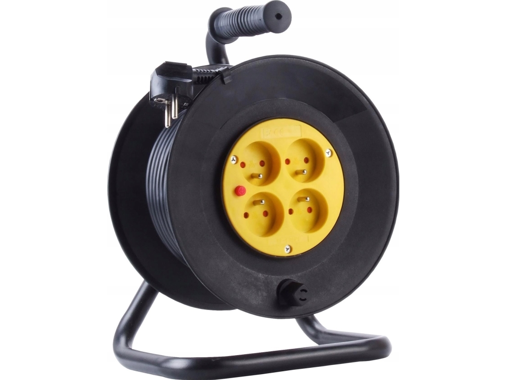 Rumlux 40 m förlängningskabel på rulle 3x1,5 PS/4-3-40M-1,5 RUM-LUX | EL Artiklar - Kablar och ledningar - Kabelrullar | GameStuff