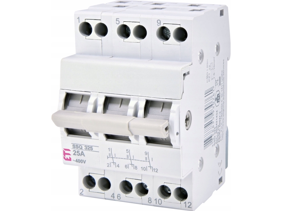 Etipo Schalter Eti Polam 002421435 Dreistufig Modular 40A 3-Polig Ssq 340 Weiß