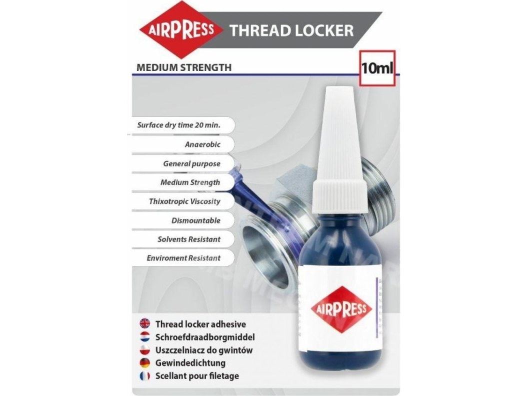 Kompressor Airpress lim til gevindforsegling MEDIUM 10ML