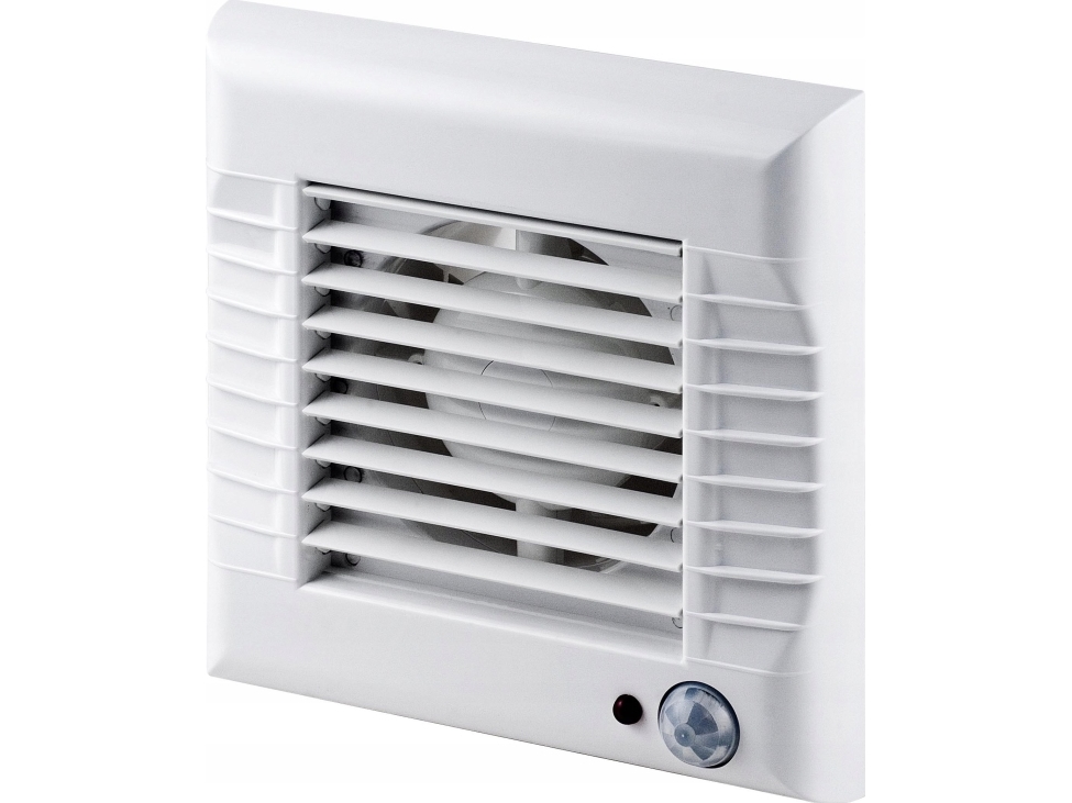 A-MATIC badeværelsesudsugningsventilator Awenta WM100R Ø100 mm 98m3/h 10W 230V med automatisk spjæld hvid