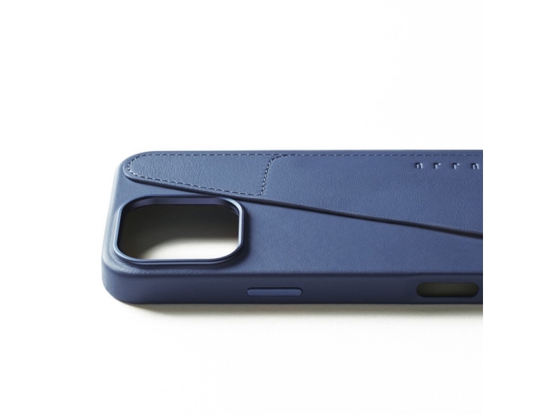 Mujjo Wallet Leather Case For Iphone 16 Pro Max - Blue