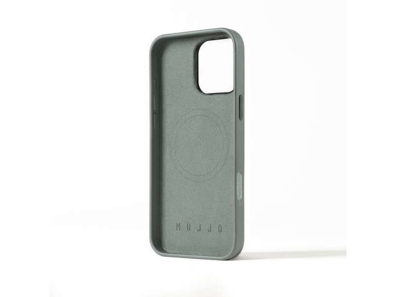 Mujjo Leather Case For Iphone 16 Pro Max - Green Smoke
