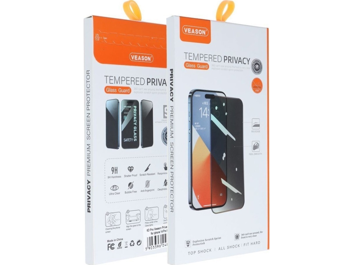 Partner Tele.Com Szklo Hartowane 6D Pro Veason Privacy Glass Til Iphone Xs Max / 11 Pro Max Sort