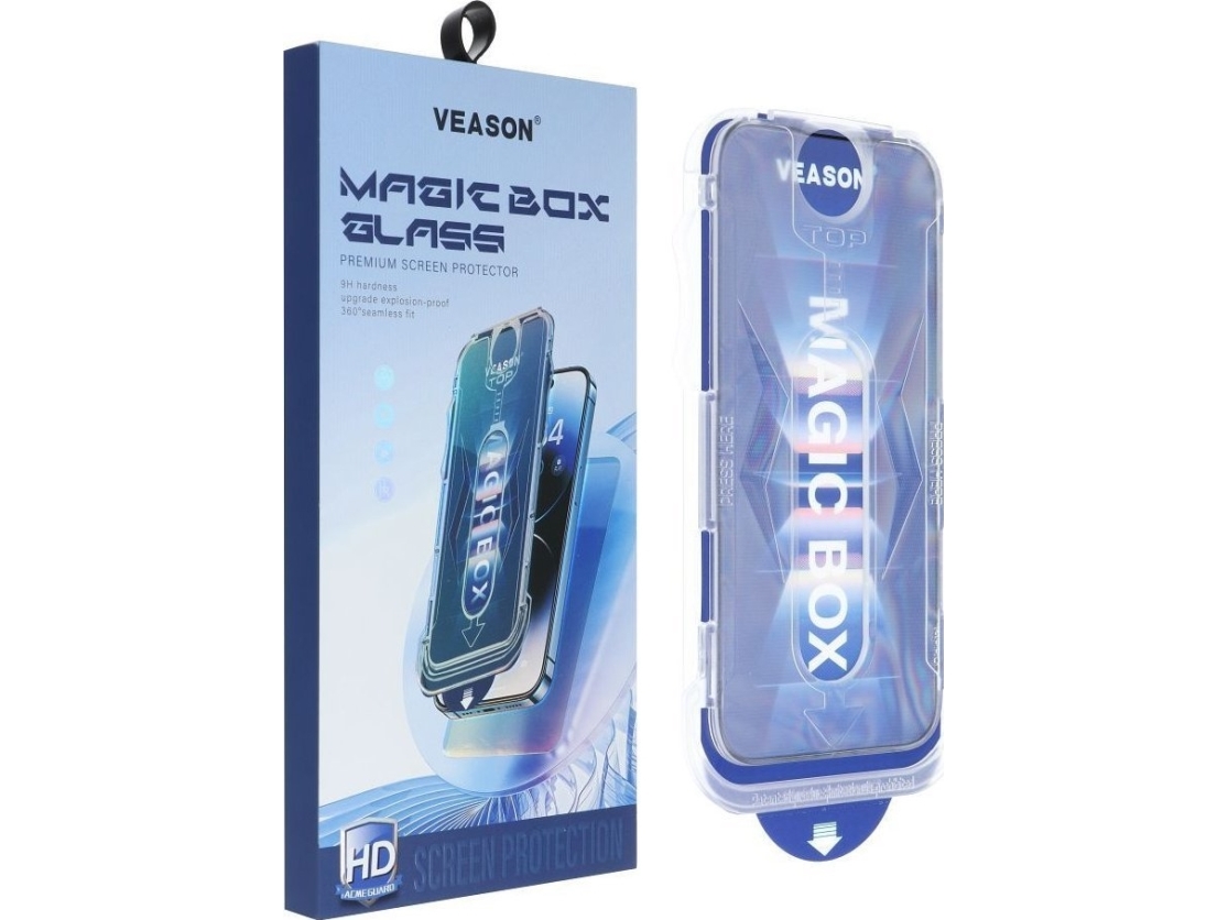 Panzerglas 6D Pro Veason Easy-Install Für Iphone 15 Pro Max Schwarz