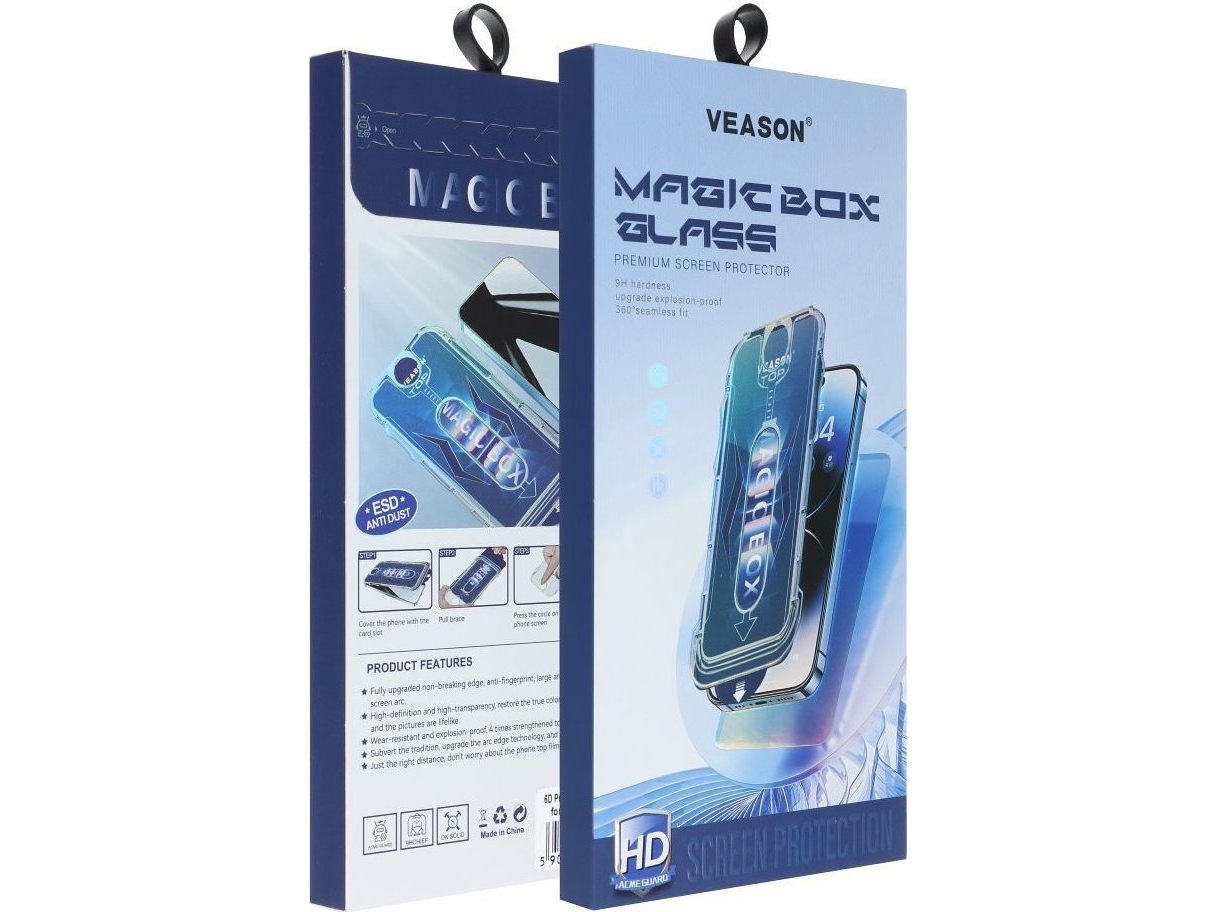 Vmax Gehärtetes Glas 6D Pro Veason Easy-Install Für Iphone Xs Max Schwarz