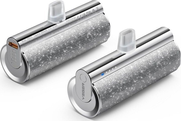 Veger Veger Powerbank 5.000 Mah Mit Lightning-Anschluss Pd Qc3.0 2,4A 12W Plugon (W0573p) Silber