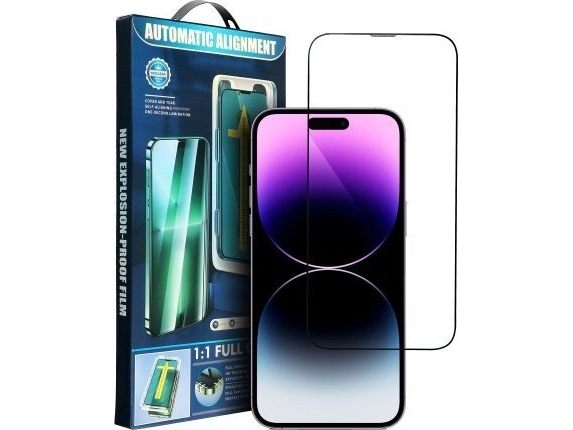 Oem 5D Hærdet Glas Med Fuld Lim Til Iphone 12 Pro Sort + Applikator