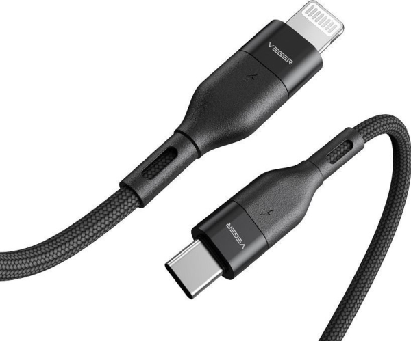 Usb-Kabel Usb-C Auf Lightning 1,2 M, Schwarz