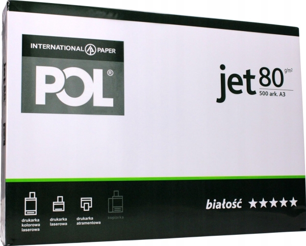 Q-Connect kopieringspapper A3 Poljet 80 g 500 ark – vithet 166 – klass A – leverans endast pall | Papper & Emballage - Vitt papper - Vitt A3 | GameStuff