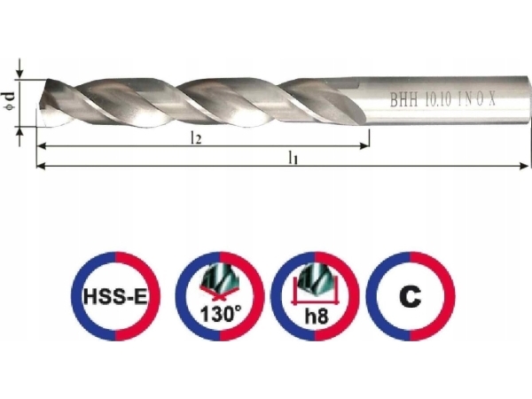 Wiertlo Ghring Bor 11,5" Inox Rn Slib 142-94 Hss-E Co5