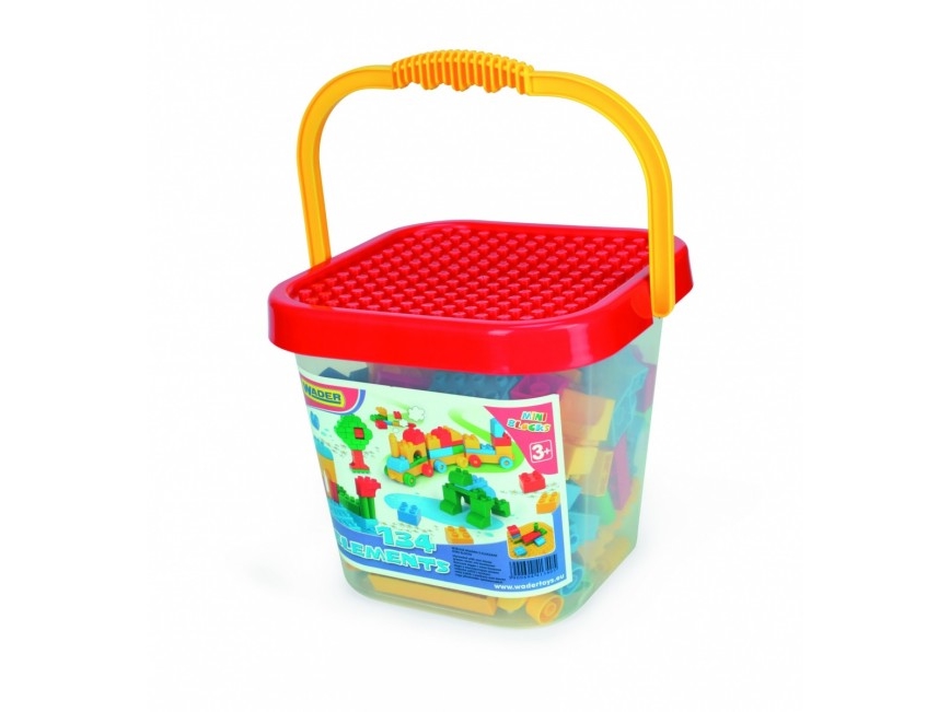 Wader Mini Blocks sæt i stor spand (134 dele)