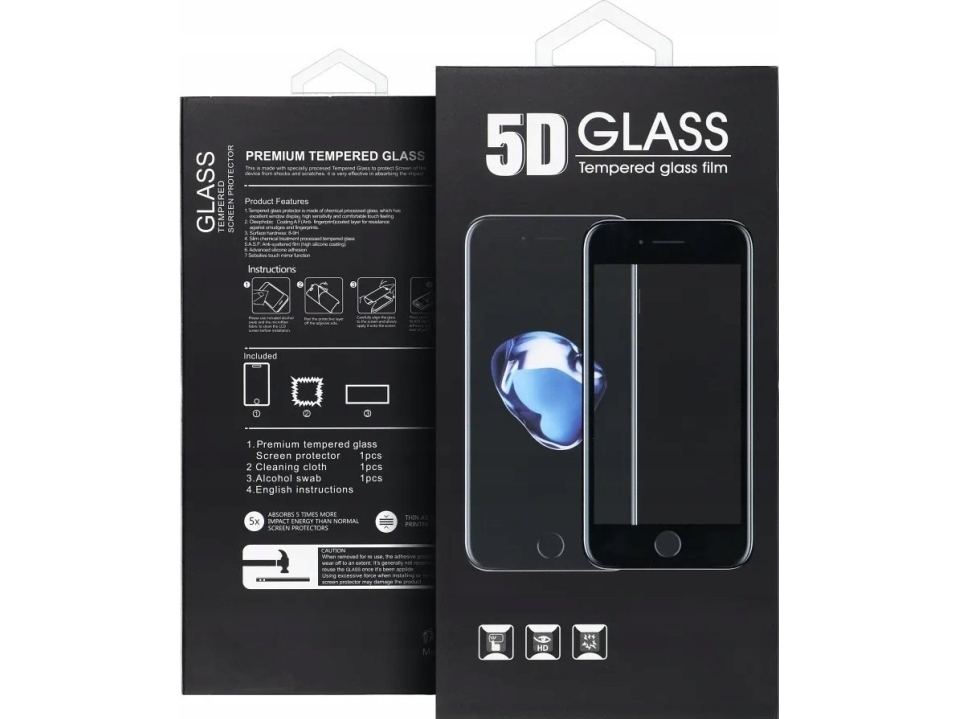 Oem 5D Helklæbet Hærdet Glas Til Samsung Galaxy S24 Plus Sort