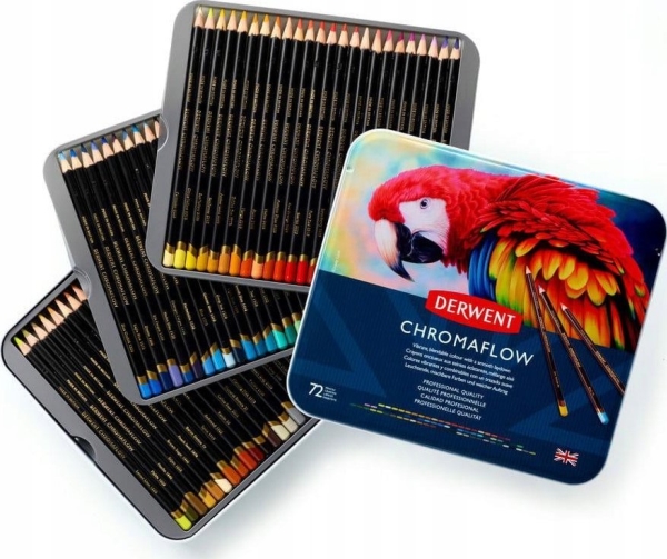 Derwent Chromaflow Pencil 72 Stk. I Tinæske