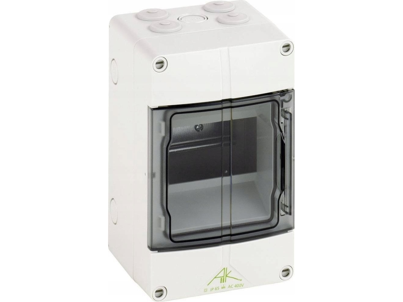 SPELSBERG Gruppetavle AK5 5 moduler 1 række BxHxD 125x200x122 mm grå RAL7035, IP 65 med klaplåg