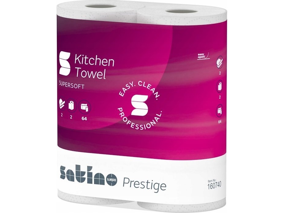 Wepa Satino Prestige køkkenruller - rulle - hvid